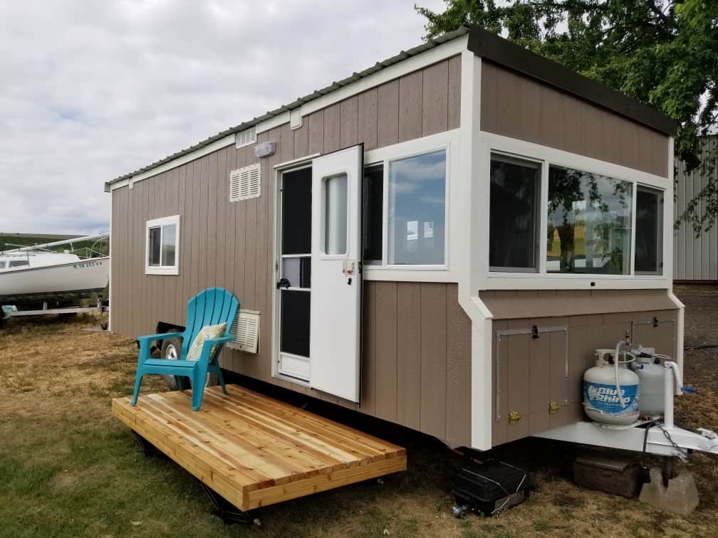 A renovated tiny home rv