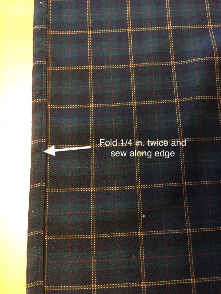 Fold over hem