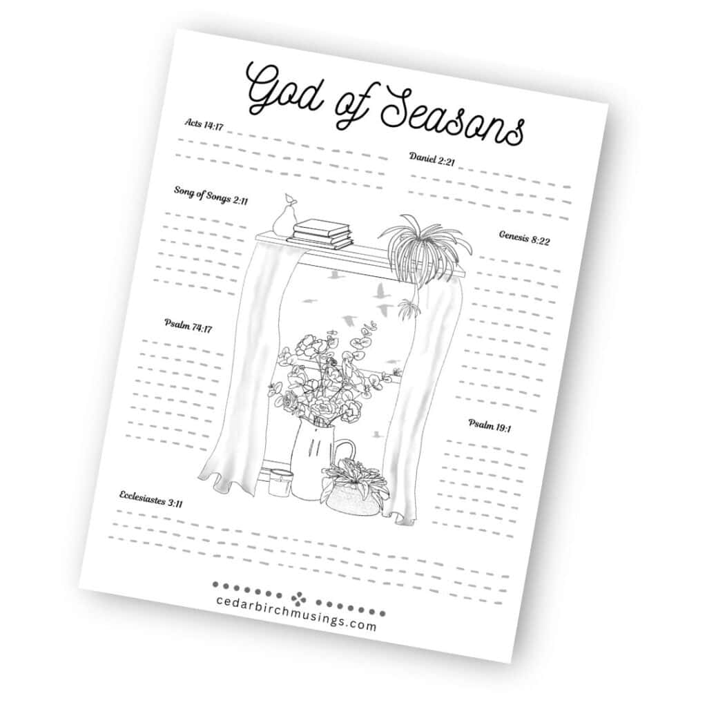 God of Seasons worksheet