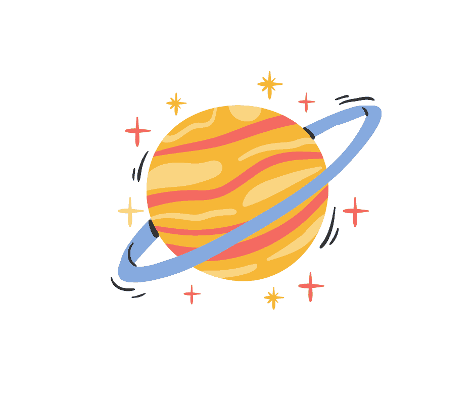 Planet with rings clipart