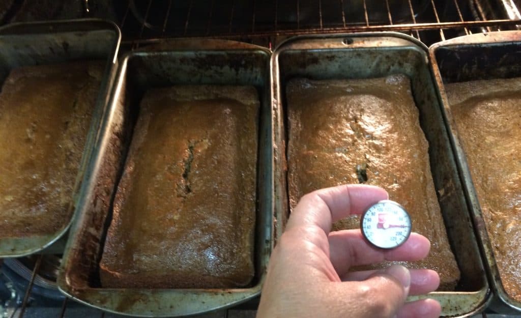 gluten-free zucchini bread oven thermometer