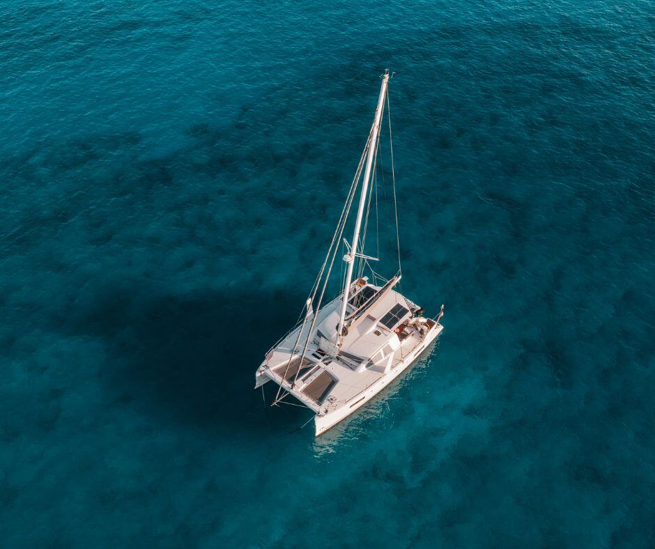 catamaran on ocean