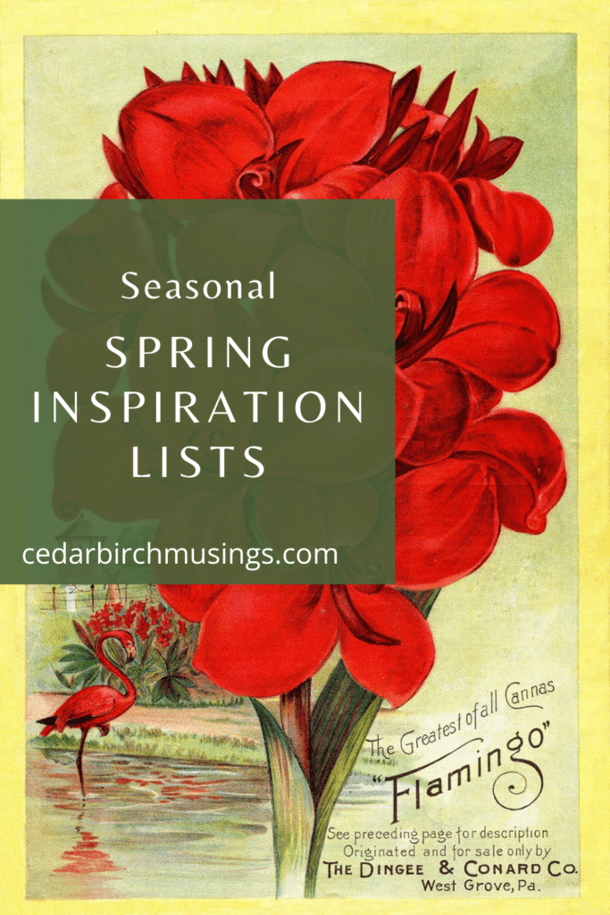 Spring Inspirations Lists pin