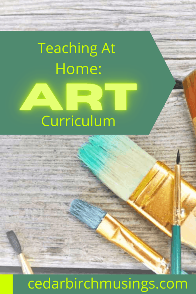 Teaching Art at home pin