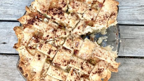 gluten free rhubarb custard pie