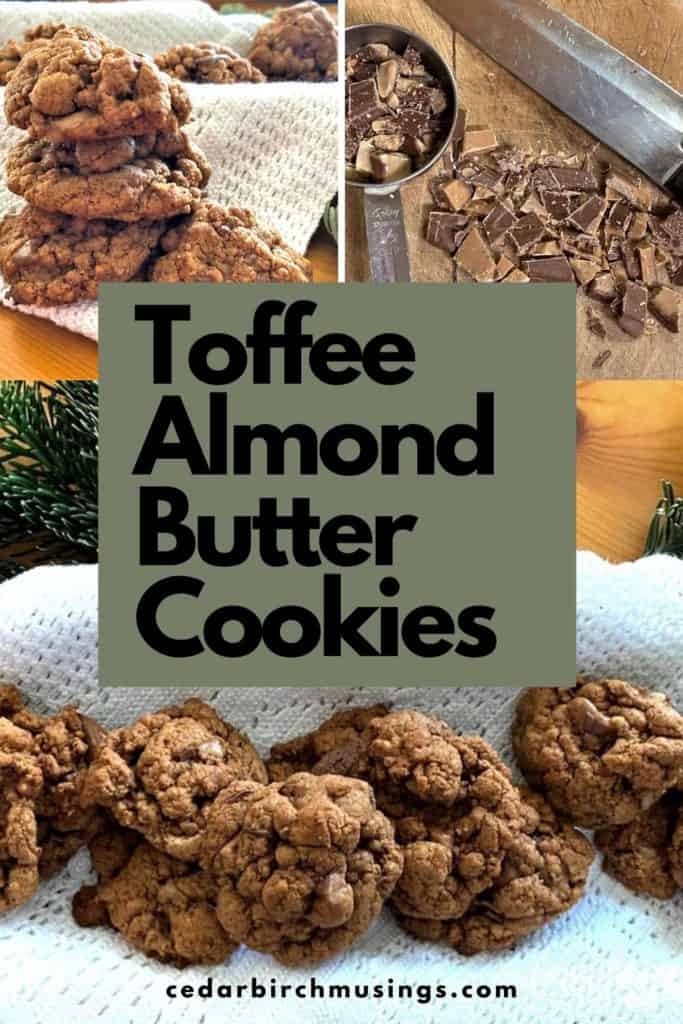 Toffee Almond Butter cookie pin collage