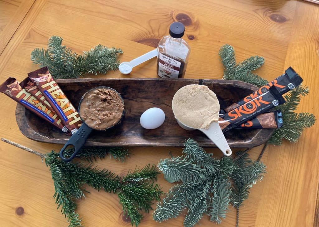 Ingredients for Toffee Almond Butter cookies