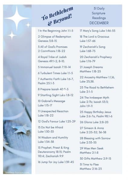 Advent Scripture Reading Plan