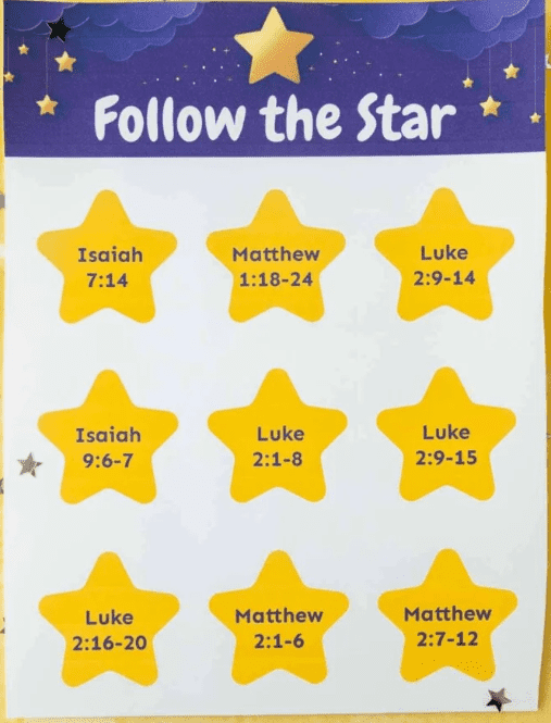 Star scavenger hunt sample