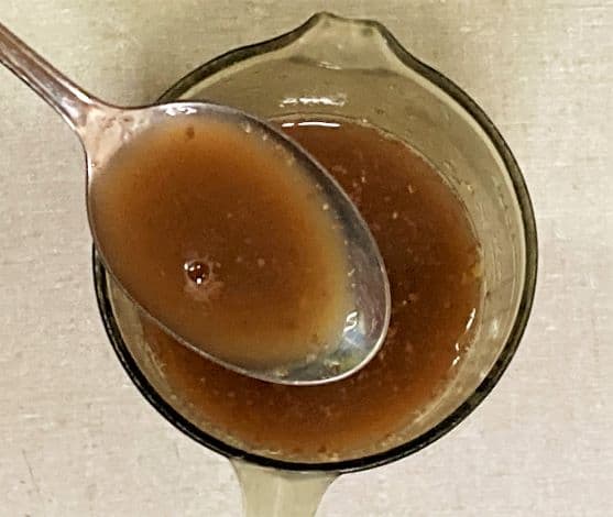 aquafaba in a spoon