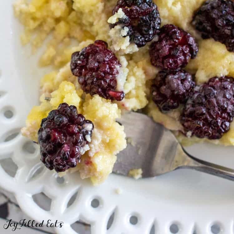 Keto blackberry cobbler