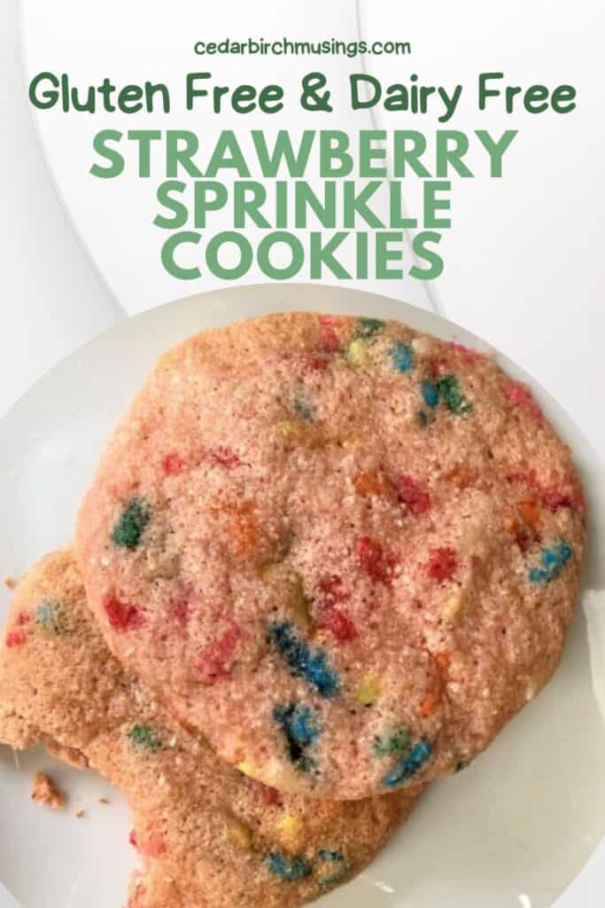 Strawberry cookies on a plate