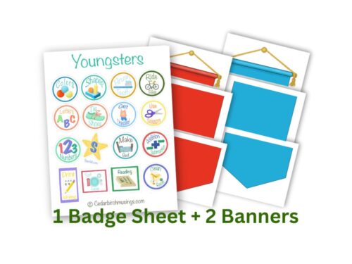 A young student proudly holding a handcrafted merit badge, symbolizing personalized achievement in homeschooling