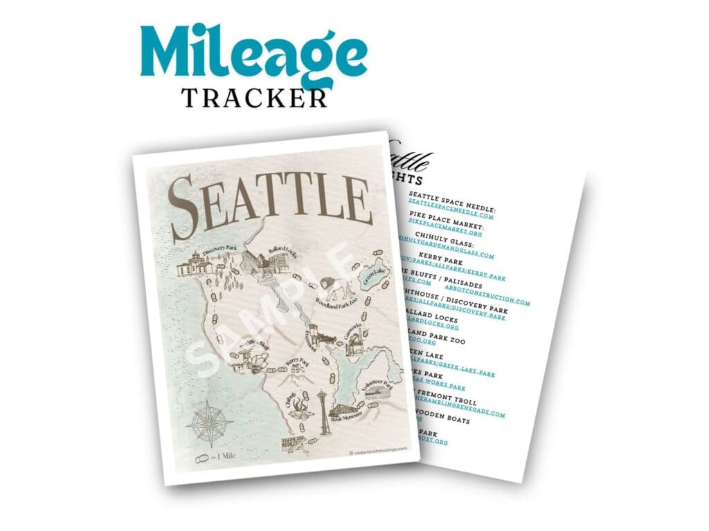 Seattle map mileage tracker