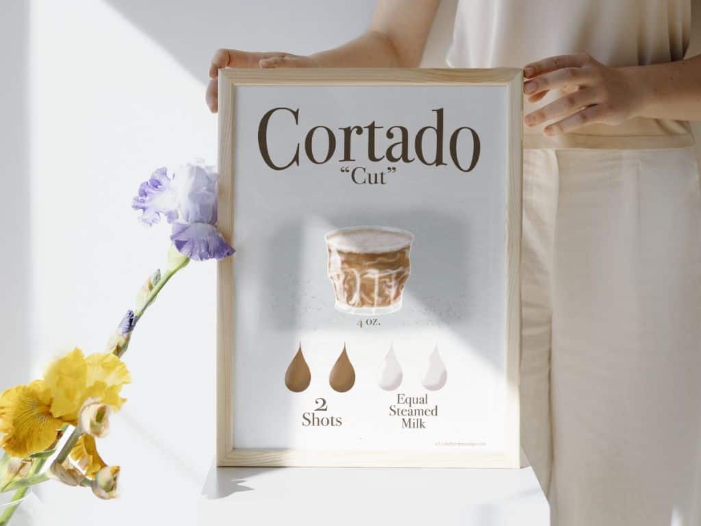 Cortado coffee poster