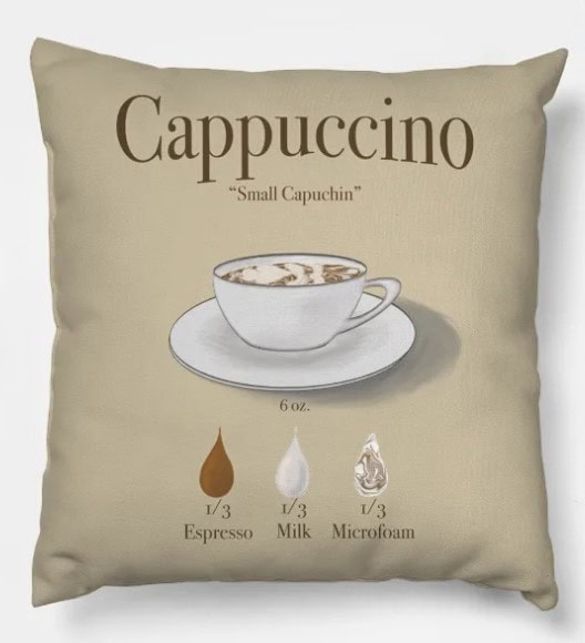 cappuccino pillow