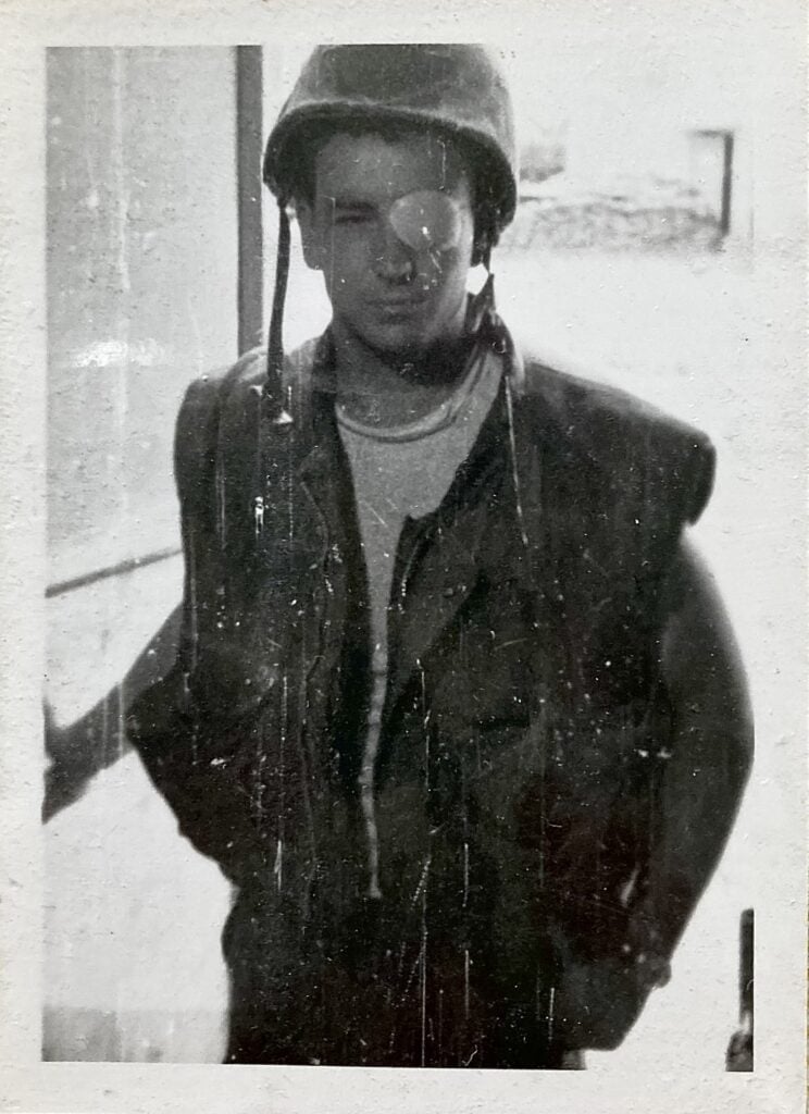 soldier with eye patch