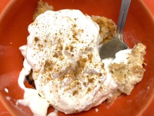 Easy Gluten Free + Egg Free Peach Cobbler