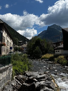 River with old buildings