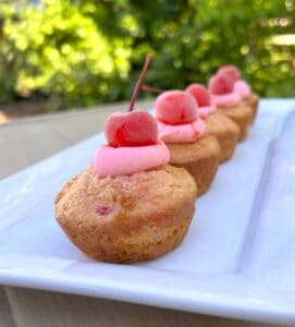 cupcakes presented on a tray