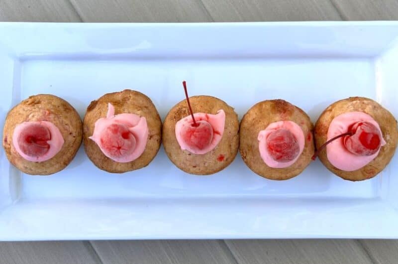 Gluten Free + Dairy Free Italian Maraschino Cherry Cupcakes