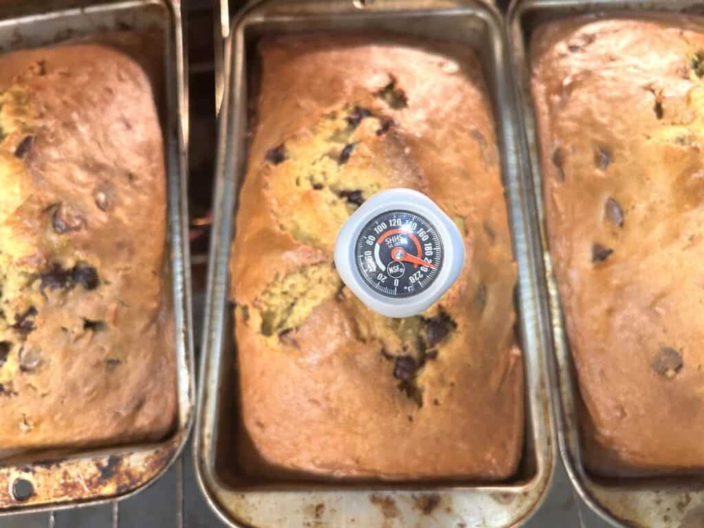 thermometer in bread
