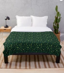Green dotted duvet cover